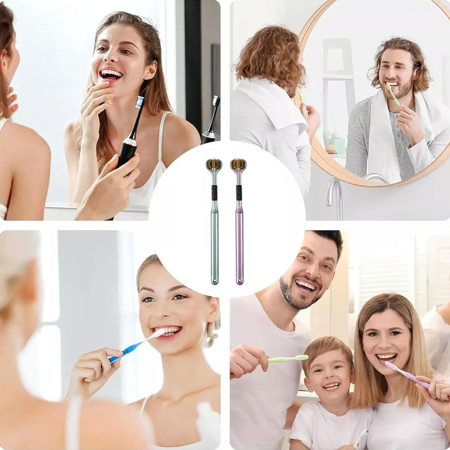 3 Sided Toothbrush, Soft Bristle Toothbrush (2 Pc Set) 3 Sided Toothbrush, Soft Bristle Toothbrush (2 Pc Set)